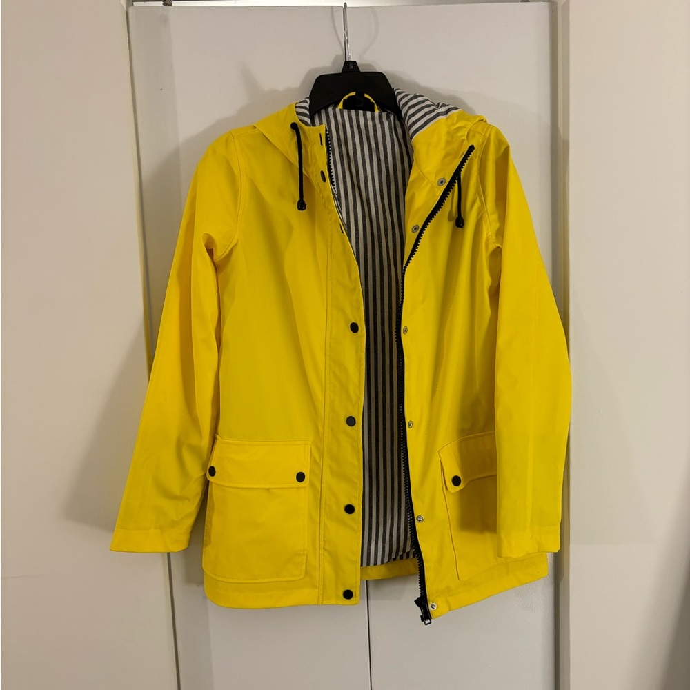 Topshop yellow rain jacket - 4